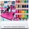 Silhouette White Cameo 5α Alpha w/ 8-in-1 Pink Heat Press & Siser HTV